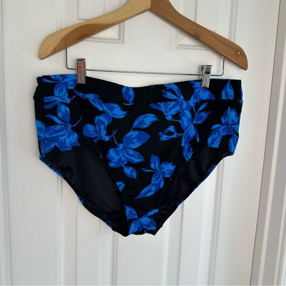 Lands End Women's High Waisted Swim Bikini Bottoms Euc